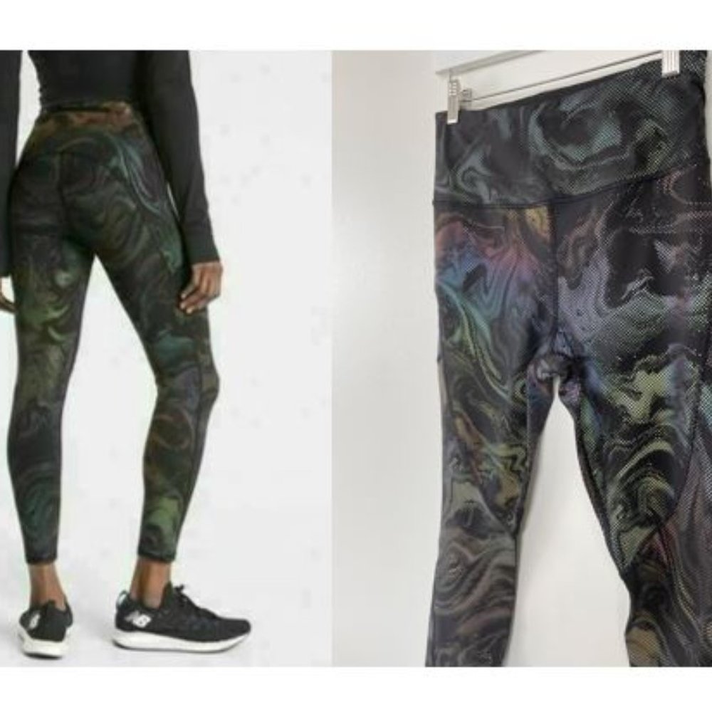 RARE NWT Athleta Lightning 7/8 Reflective Tight Org $198